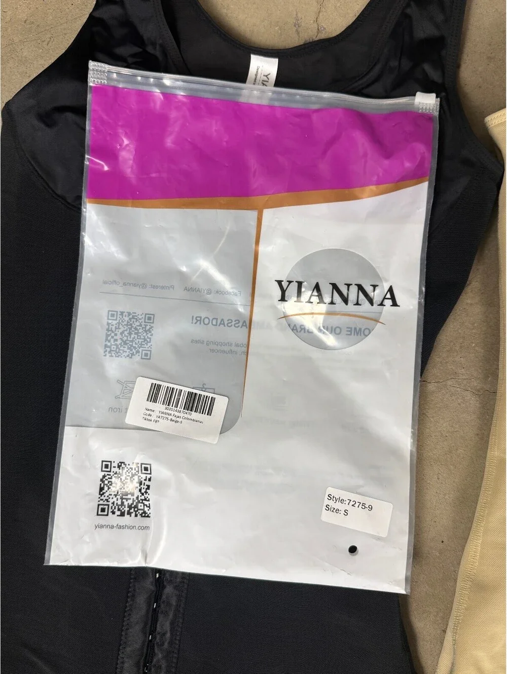 NWT YIANNA Fajas Colombianas Full Body Shapewear Size S